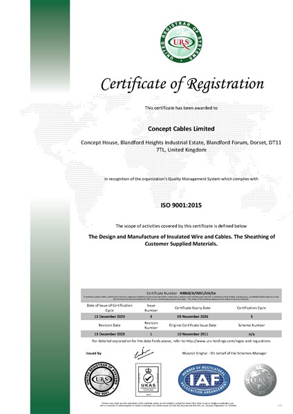 ISO 9001 2015 Certificate Nov 2023-2026