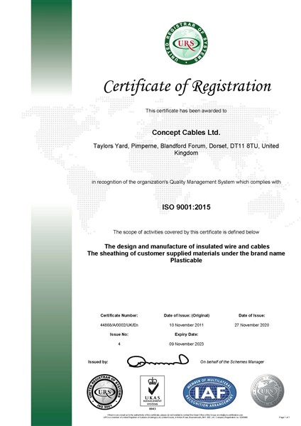 ISO 9001 Certificate (Taylors Yard)